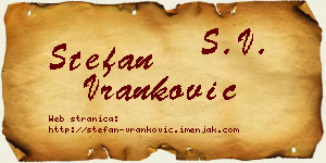 Stefan Vranković vizit kartica